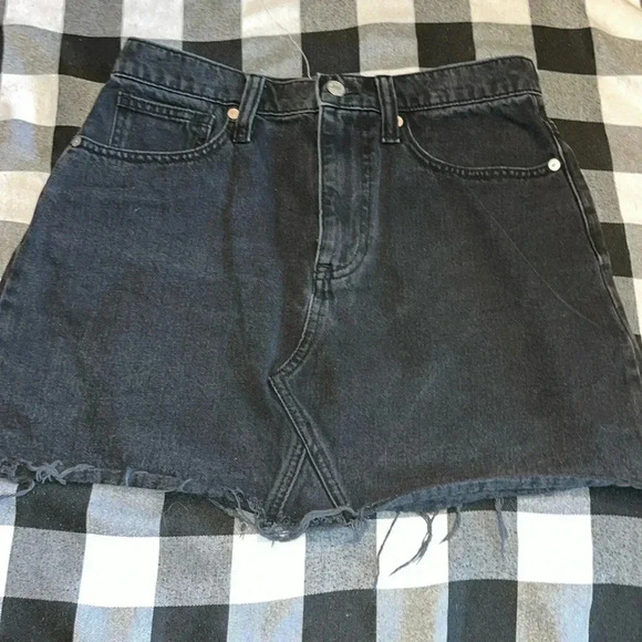 MADEWELL black denim skirt size 28 - Picture 1 of 4